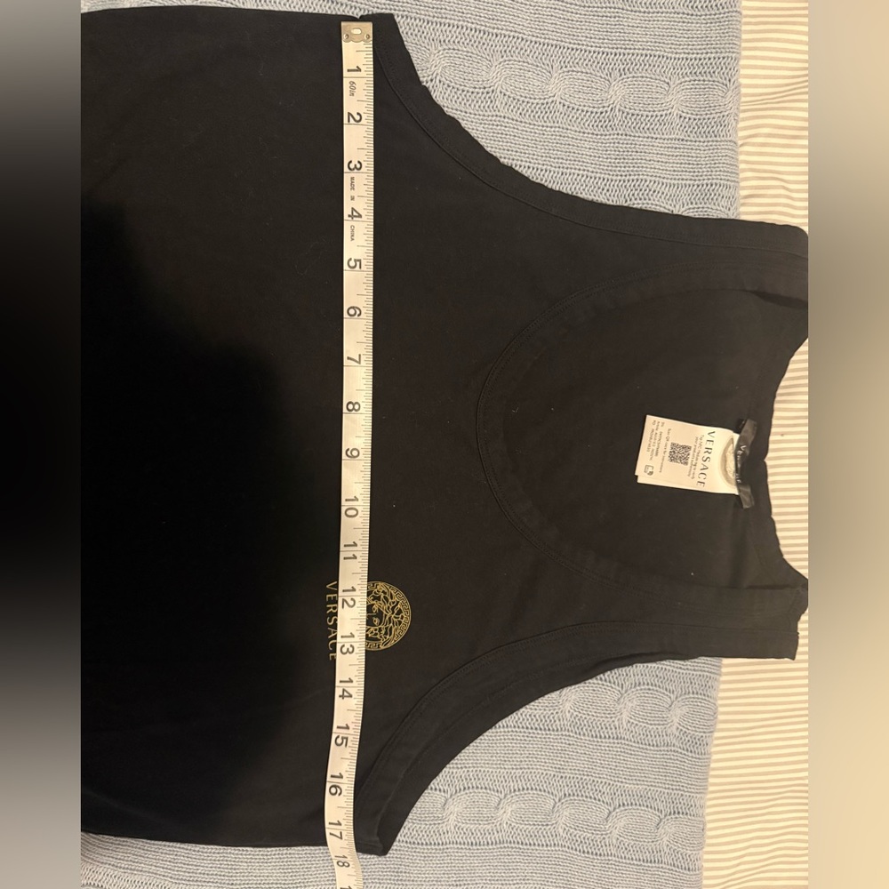 Versace Black Tank Top with Gold Logo - Picture 7 of 9